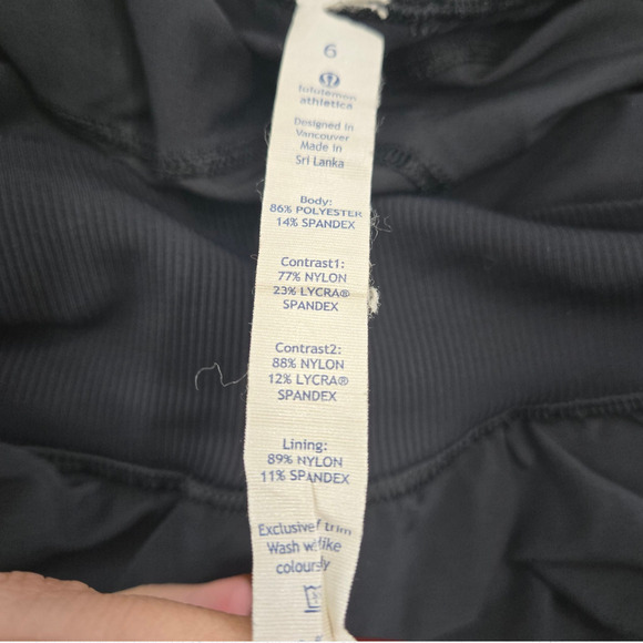 Lululemon Dance Studio Crop Wrap Waist Black Pants Size 6 Dual Waistband 2010s - Picture 10 of 11